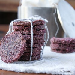 Walnut, Chia and Rhubarb Cookies - Recipe photo by thewrenandrabbit