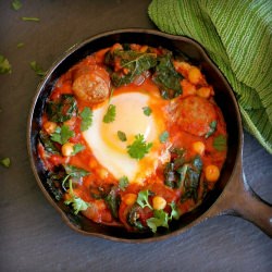 Sausage, Kale, Tomato, and Egg Ragout - Recipe photo by tastefood