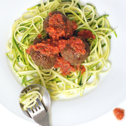 Zucchini – 'Spaghetti' and Meatball - Recipe photo by gabrielaoel
