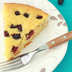 Blackberry Cornmeal Cake - Recipe photo by Kitchen Heals Soul