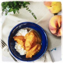Roasted Peaches and Yogurt - Recipe photo by cwphotography