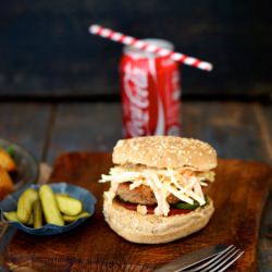 Chickpea-Cheese Burger - Recipe photo by Ditsen