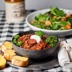 Spicy Sausage & Bean Hot Pot - Recipe photo by Suzanneper