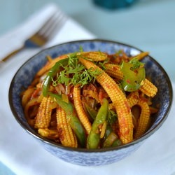 Baby corn Jalfrezi - Recipe photo by thiessa