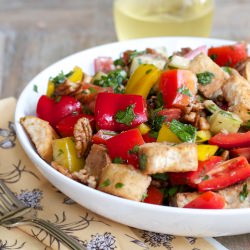 Sweet Pepper Panzanella - Recipe photo by healthyaperture