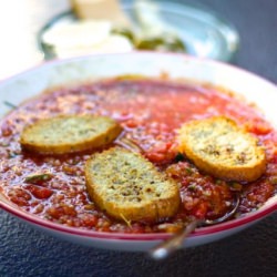 Ina's Gazpacho - Recipe photo by dough-eyed girls