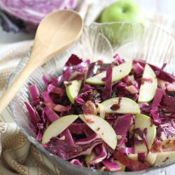 Honey Dijon Red Cabbage Slaw - Recipe photo by Running to the Kitchen