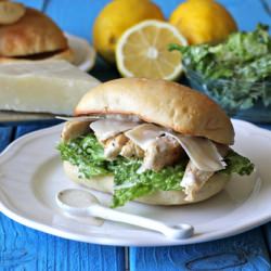 Chicken Caesar Sandwiches - Recipe photo by damndelicious