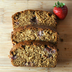 Brown Butter Strawberry Bread - Recipe photo by allfourburners