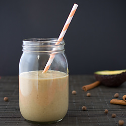 Pumpkin Spiced Avocado Smoothie - Recipe photo by Savory Simple