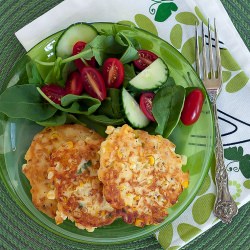 Corn Cakes - Recipe photo by A Muse in The Kitchen