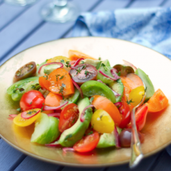 Heritage Tomato Salad - Recipe photo by Jordan Bourke