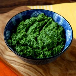 Arugula Spinach Pesto - Recipe photo by mangotomato