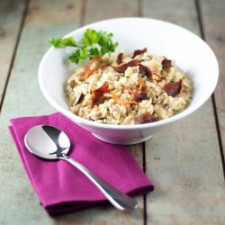 Mushroom & Crisp Prosciutto Risotto - Recipe photo by ChewTown