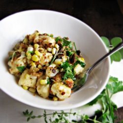 Ricotta Gnocchi, Corn, Mushrooms - Recipe photo by kitchendoor