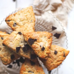 Chocolate Malt Cream Scones - Recipe photo by alwayswithbutter