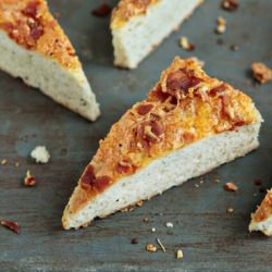 Bacon and Cheese Focaccia Bread - Recipe photo by mybakingaddiction