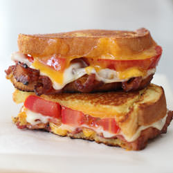 BLT Grilled Cheese - Recipe photo by FoodieCrush