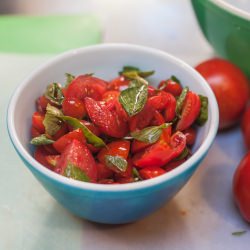 Tomato basil salad - Recipe photo by nancyvnjourney