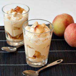 Peach and Almond Trifle - Recipe photo by manusmenu