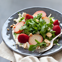 Pickled Strawberry Salad - Recipe photo by FoodieCrush