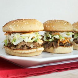 Duck Confit Sliders with Asian Slaw - Recipe photo by foodnouveau