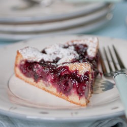 Brandy Cherry Almond Cake - Recipe photo by hungryrabbitnyc