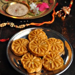 Microwave Chickpea Flour Fudge - Recipe photo by sayantani