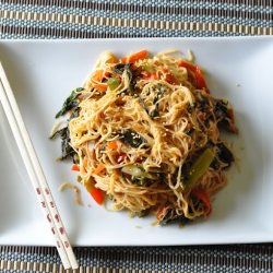 Japchae: Korean Sweet potato noodle - Recipe photo by swathiiyer