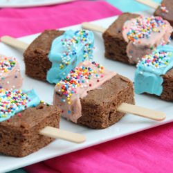 Mini "Popsicle" Brownie Bites - Recipe photo by ThatsSoMichelle
