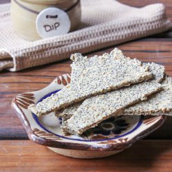 Lemon Myrtle and Poppy Seed Cracker - Recipe photo by thewrenandrabbit