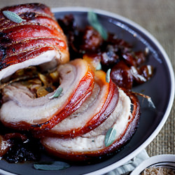 Stuffed Pork Belly Roast with Apple - Recipe photo by Simply Delicious