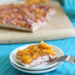 Walnut Crusted Peach Tart - Recipe photo by Running to the Kitchen