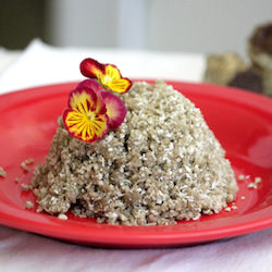 Millet flour steamed meal - Recipe photo by torviewtoronto