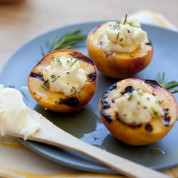 Grilled Peaches - Recipe photo by FoodieCrush