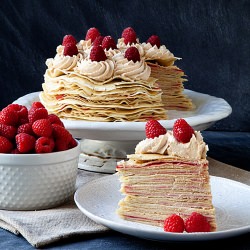 Biscoff & Raspberry Crepe Cake - Recipe photo by WhipperBerry