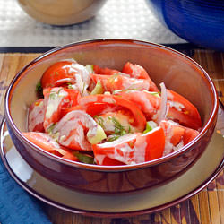 Garden Fresh Tomato Salad - Recipe photo by Behind the Bites
