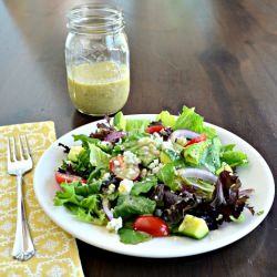 Blue Cheese Vinaigrette Dressing - Recipe photo by Sunflower Supper Club