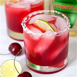 Fresh Cherry Margaritas - Recipe photo by tideandthyme