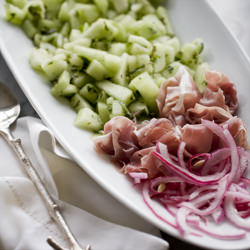 Melon Salad - Recipe photo by aStackofDishes