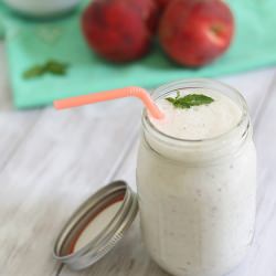 Coconut Peach Ice - Recipe photo by Running to the Kitchen