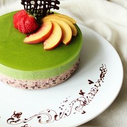 Matcha and Red Bean Mousse Cake - Recipe photo by PhuongMiu