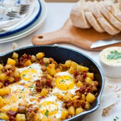 Sausage and Chorizo Hash Skillet - Recipe photo by haideekitchen