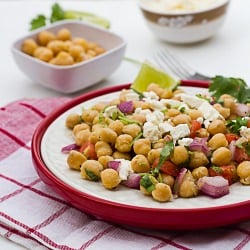 Light and Healthy Chickpea Salad - Recipe photo by redchillies