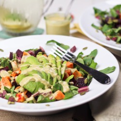 Roasted Beet and Sweet Potato Salad - Recipe photo by The Healthy Foodie