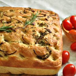 Rosemary – Onion Focaccia - Recipe photo by pari