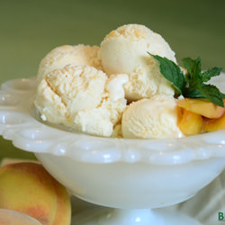 Fresh Peach Ice Cream - Recipe photo by Blessthismess
