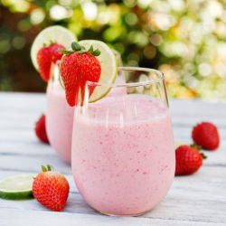 Strawberry Lime Vegan Smoothie - Recipe photo by sunnyvegan