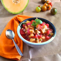 Cantaloupe Basil Gazpacho - Recipe photo by tsp basil