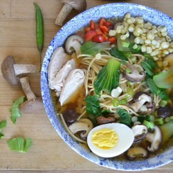Miso Ramen with Shiitake and Chicken - Recipe photo by theviewfromgreatisland